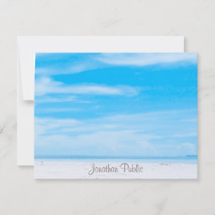Blue Sky White Clouds Calligraphed Template Script