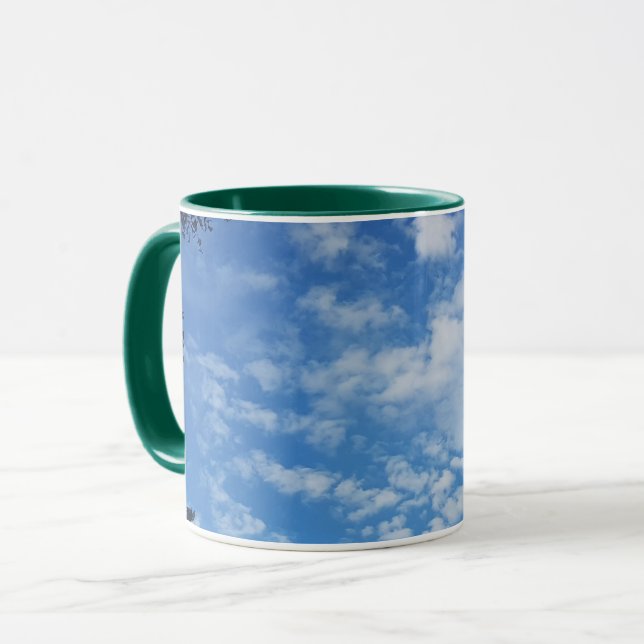 Blue Sky White Clouds Coffee Tea Soup Cup Mug (Front Left)