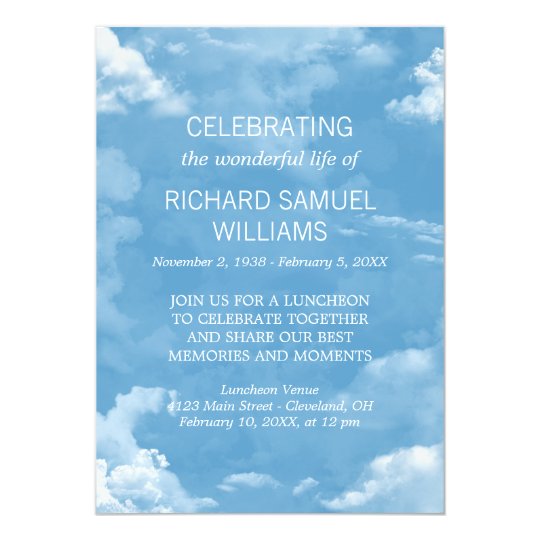 Blue Sky White Clouds Life Celebration Card