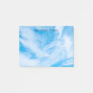 Blue Sky White Clouds Modern Elegant Professional Post-it Notes