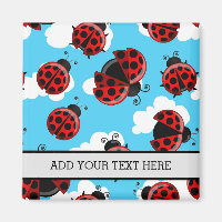 Blue Sky White Clouds Red Ladybug Beetle Insect