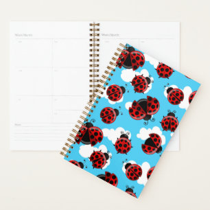 Blue Sky White Clouds Red Ladybug Beetle Planner