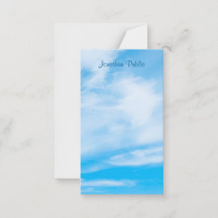 Blue Sky White Clouds Template Handwritten Script
