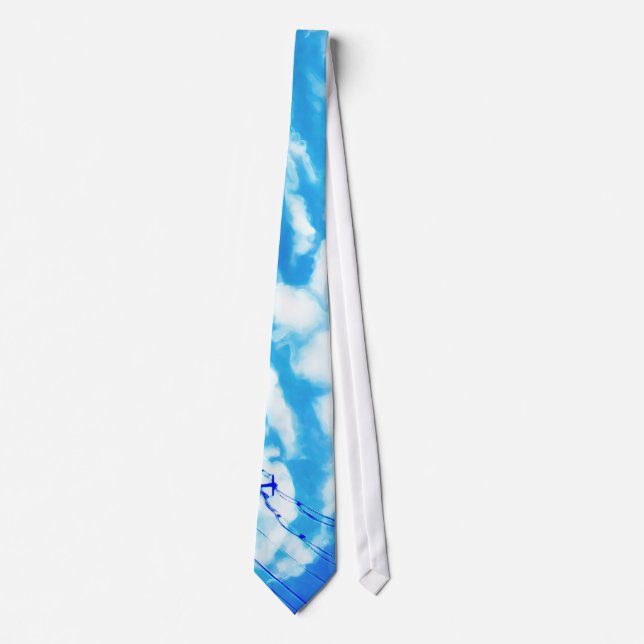 Blue Sky White Clouds Tie (Front)