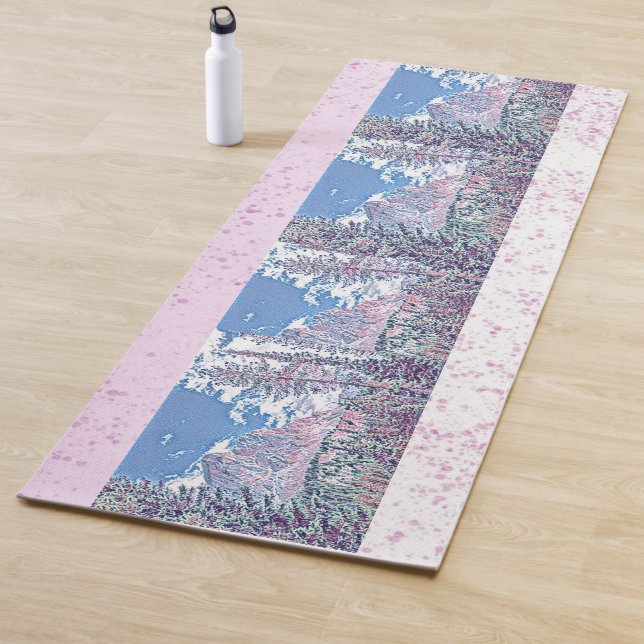 Blue Sky White Snow Mountain Meditation Retreat  Yoga Mat (In Situ)