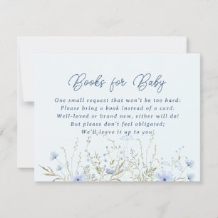 Blue Sky Wildflowers Book for Baby Baby Shower RSVP Card