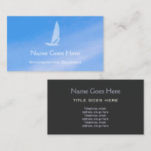 "Blue Sky" Windsurfer Business Cards