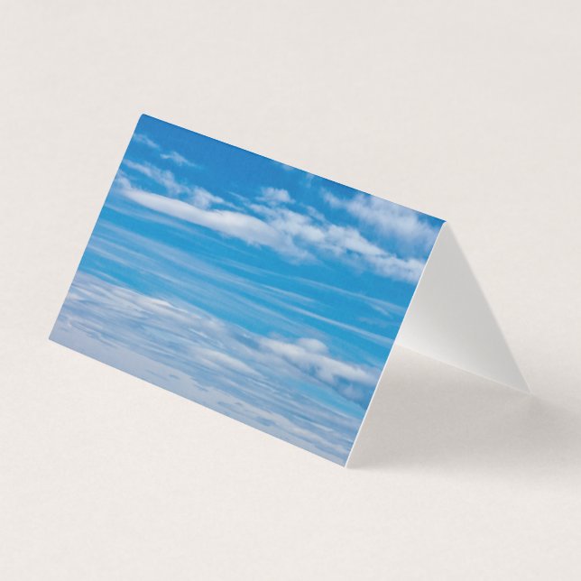 Blue Sky With Cloud Streaks Card (Front)