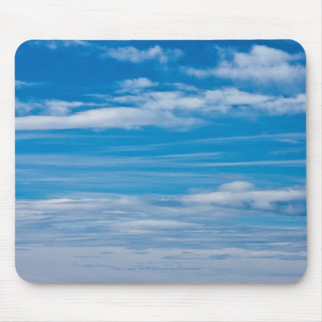 Blue Sky With Cloud Streaks Mouse Mat (Front)