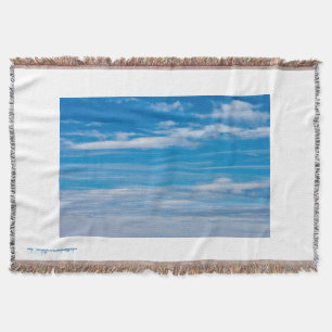 Blue Sky With Cloud Streaks Throw Blanket