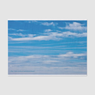 Blue Sky With Cloud Streaks Tissue Paper