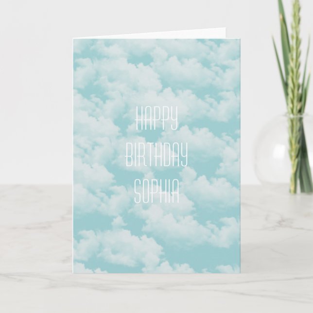 Blue sky with clouds card (Front)