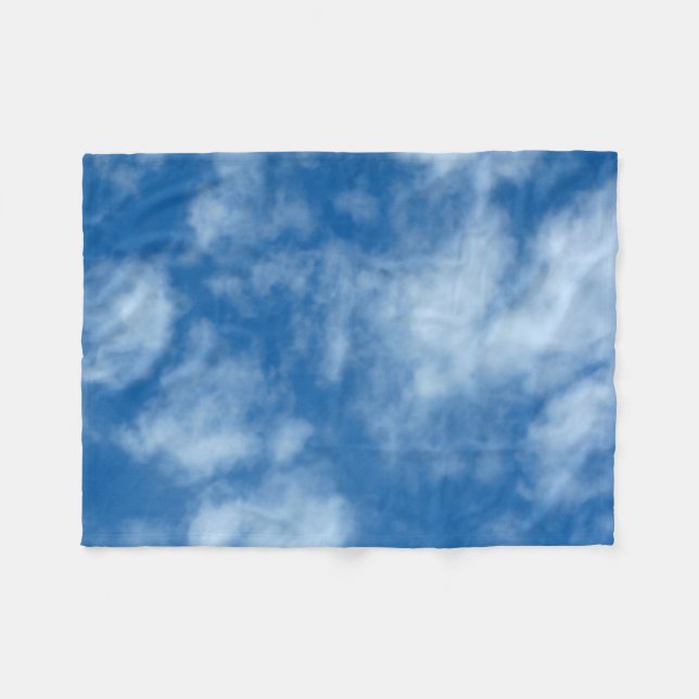 Blue Sky with Clouds Nature Photography Fleece Blanket (Front (Horizontal))