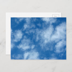 Blue Sky with Clouds Nature Photography Postcard