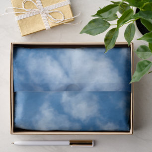 Blue Sky with Clouds Nature Photography Tissue Paper