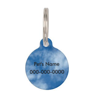 Blue Sky with Clouds Pet Tag