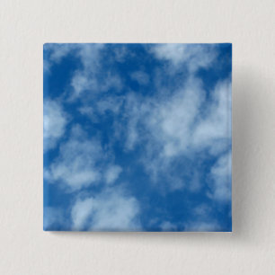 Blue Sky with Clouds Photo 15 Cm Square Badge
