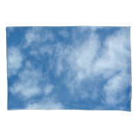 Blue Sky with Clouds Photo Pillowcase