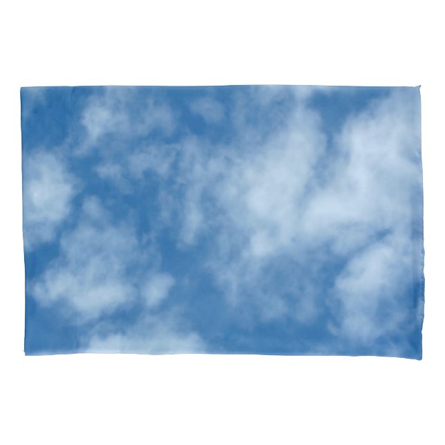 Blue Sky with Clouds Photo Pillowcase (Front)