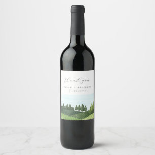 Blue Sky with field Wedding Rectangular Sticker