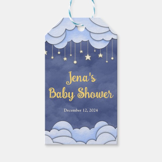 Blue Sky with Haning Stars - Gift Tag (Front)