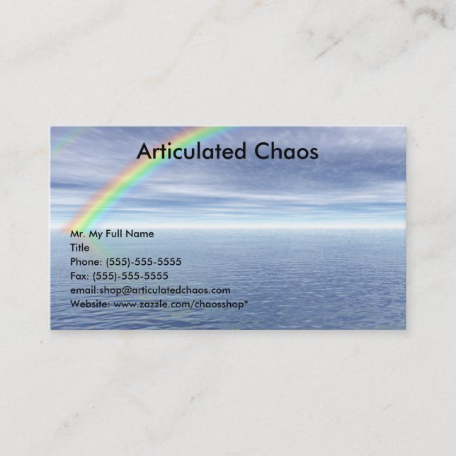Blue Sky with Rainbow Business Card (Front)