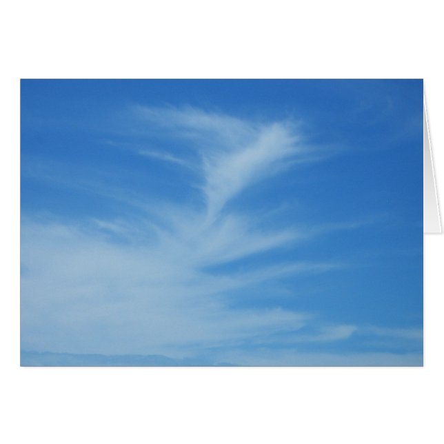 Blue Sky with White Clouds Abstract Nature Photo (Front Horizontal)