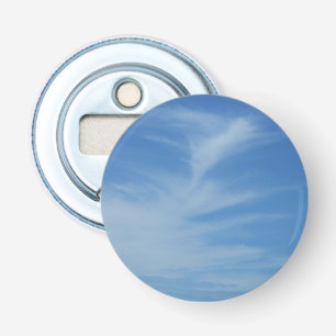 Blue Sky with White Clouds Abstract Nature Photo Bottle Opener