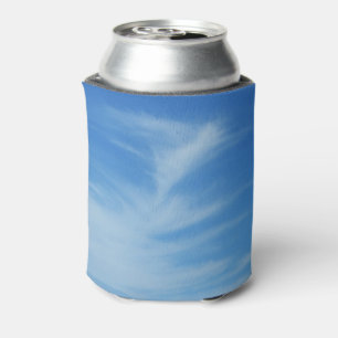 Blue Sky with White Clouds Abstract Nature Photo Can Cooler