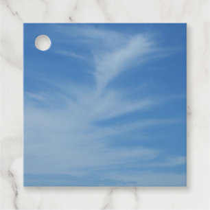 Blue Sky with White Clouds Abstract Nature Photo Favour Tags