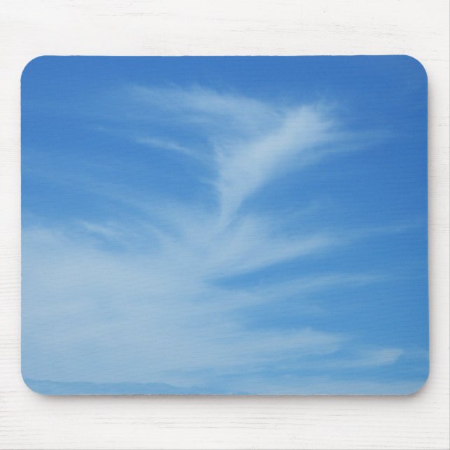 Blue Sky with White Clouds Abstract Nature Photo Mouse Mat (Front)