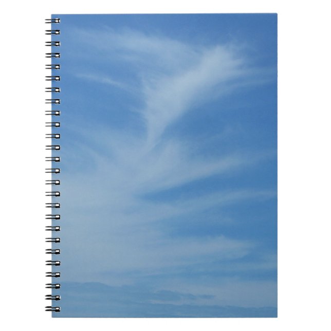 Blue Sky with White Clouds Abstract Nature Photo Notebook (Front)