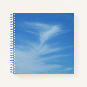 Blue Sky with White Clouds Abstract Nature Photo Notebook