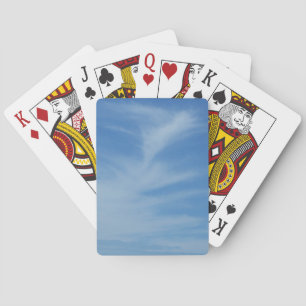 Blue Sky with White Clouds Abstract Nature Photo Playing Cards