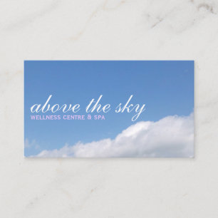 Blue sky with white clouds picture business card  