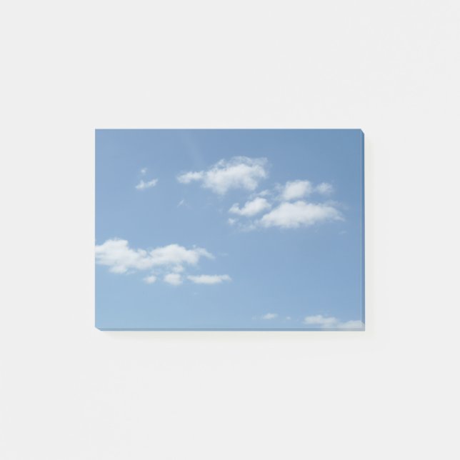 Blue Sky With White Clouds Post it Notes (Front)