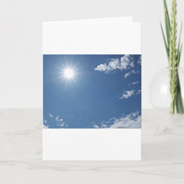 Blue sky with white clouds useful as a background card (Front)