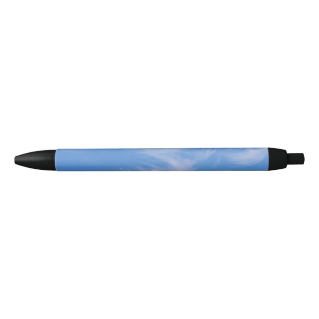 Blue Sky With Wispy Clouds Black Ink Pen (Front)