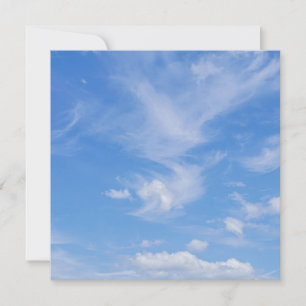 Blue Sky With Wispy Clouds Card