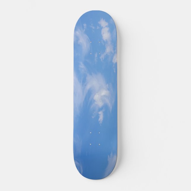 Blue Sky With Wispy Clouds Skateboard (Front)