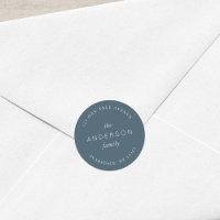 Blue Slate Family Name Return Address
