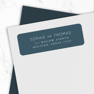 Blue Slate Wedding Return Address