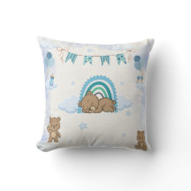 Blue Sleeping Teddy Bear Nursery