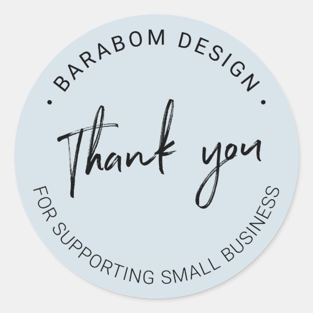Blue | Small Business Thank you package sticker (Front)