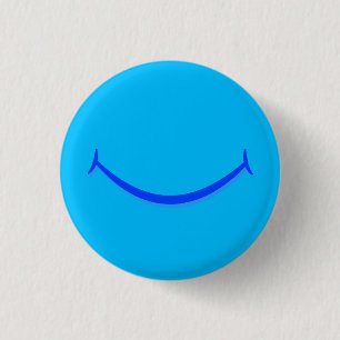 Blue Smile 3 Cm Round Badge