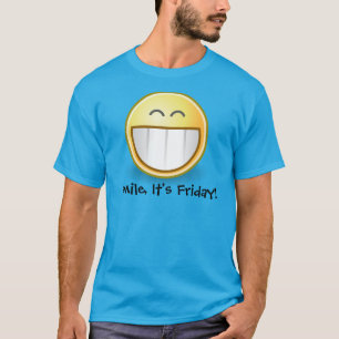 Blue"Smile, It's Friday Face Men's T Shirt