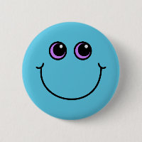 Blue Smiling Emoji Face