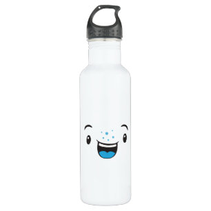 Blue Smiling Kawaii Face 710 Ml Water Bottle