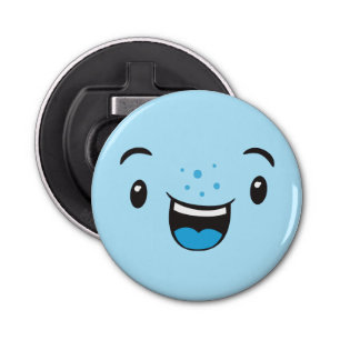 Blue Smiling Kawaii Face Bottle Opener