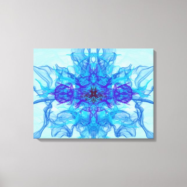 BLUE SMOKE - Fractal Art - Canvas Print (Front)